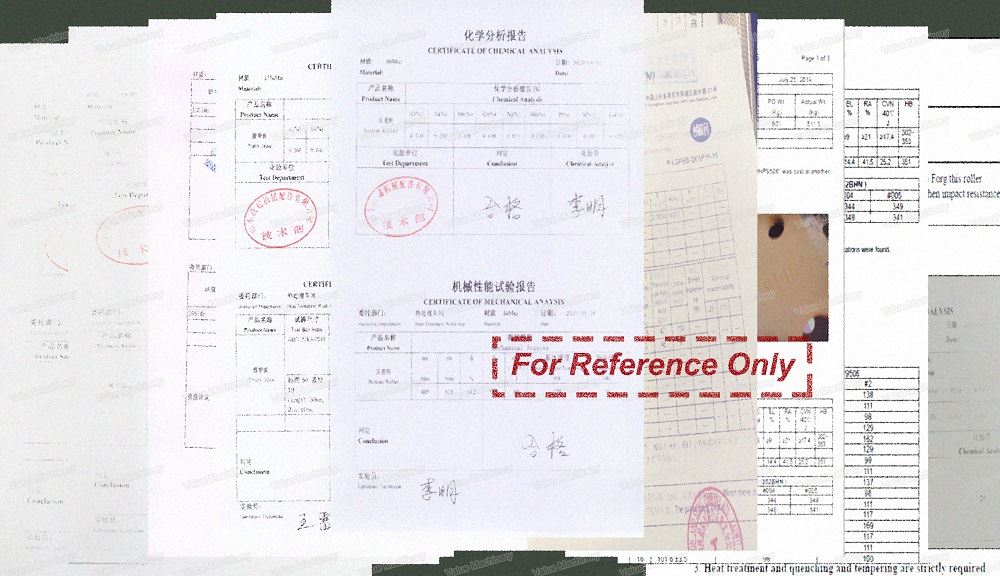 Test Report of IHI CCH900 Lower Roller